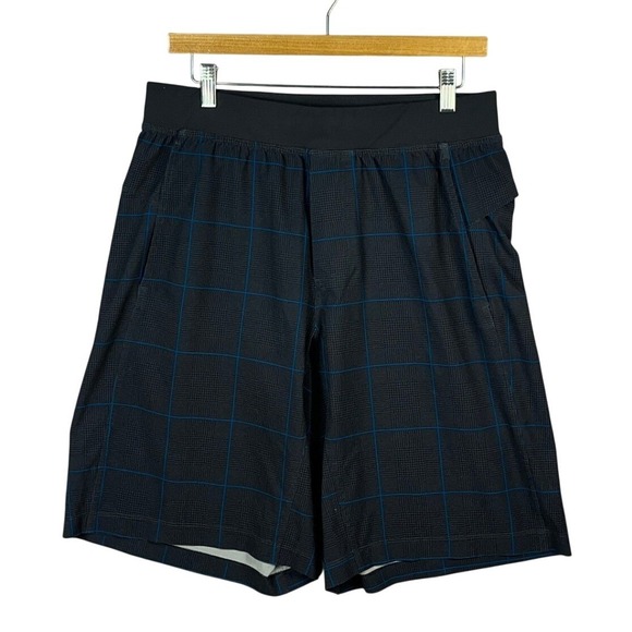 Lululemon Mens Training Shorts Plaid Athletic Gym Running Workout - Picture 3 of 7